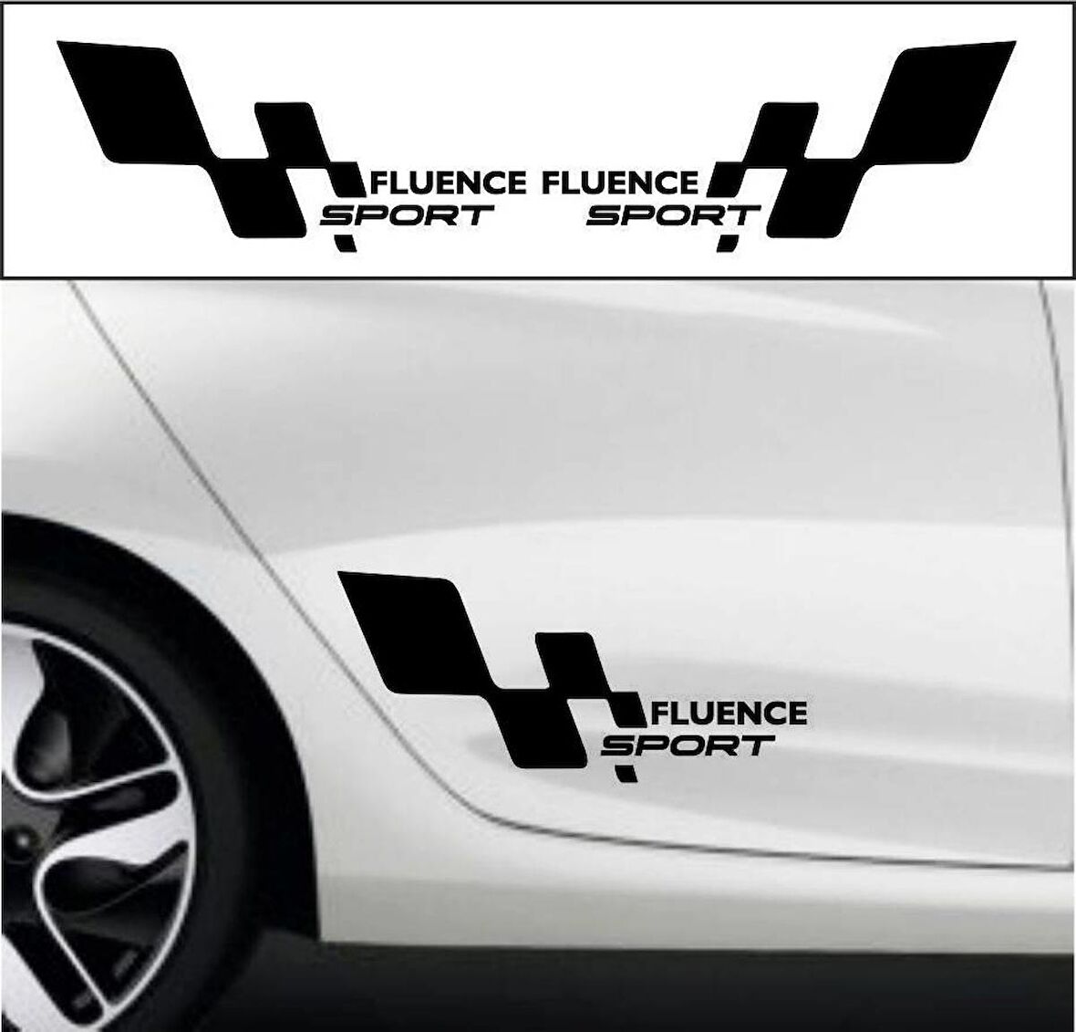 Fluence sport bayraklı sticker seti 2 adet