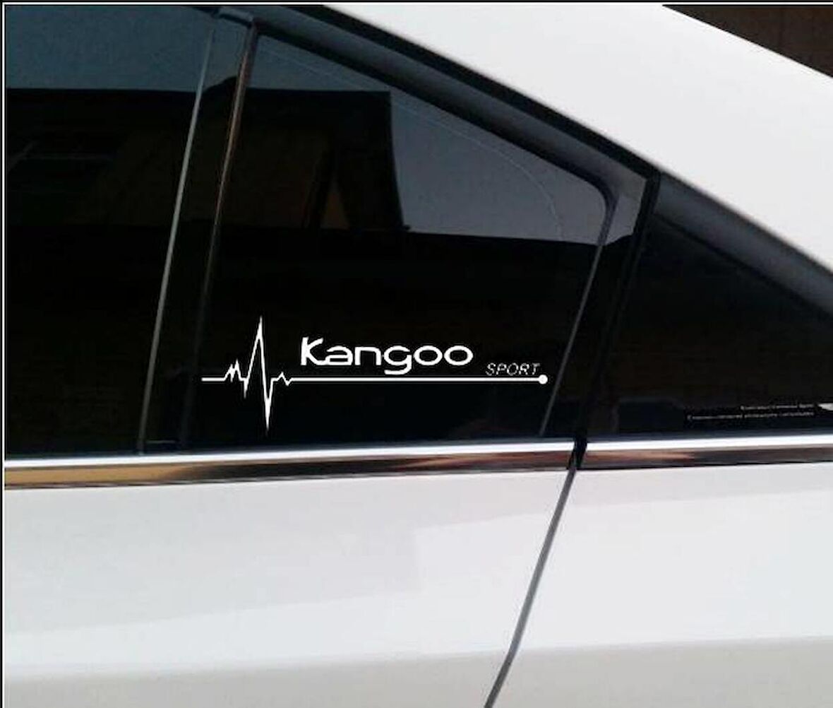 Kangoo Nabız Kalp atışı sticker 2 adet kelebek cam