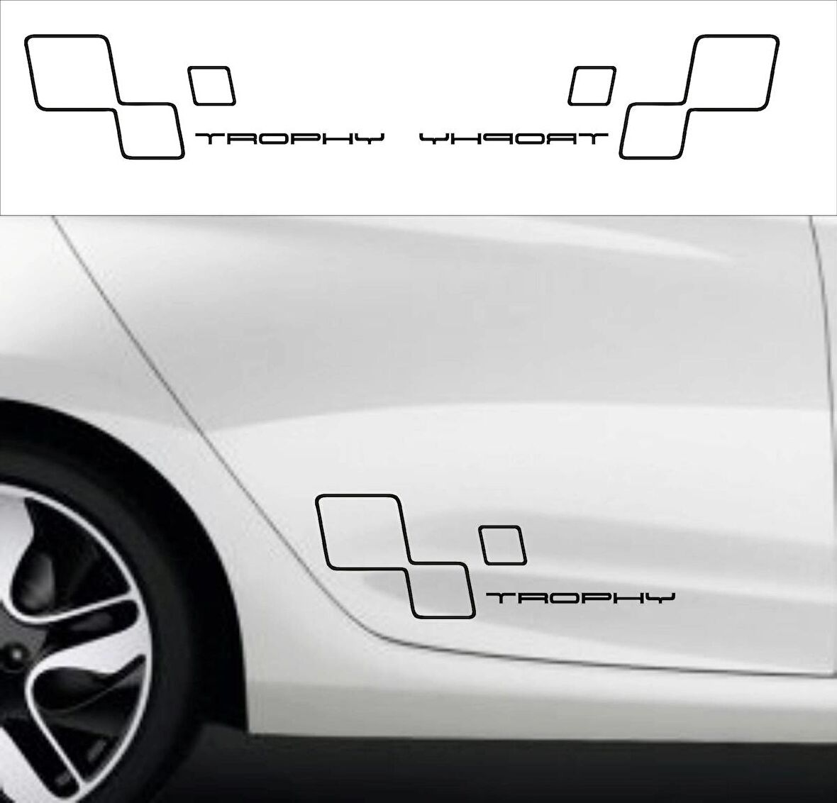 Re nault Sport Trophy bayraklı sticker seti 2 adet