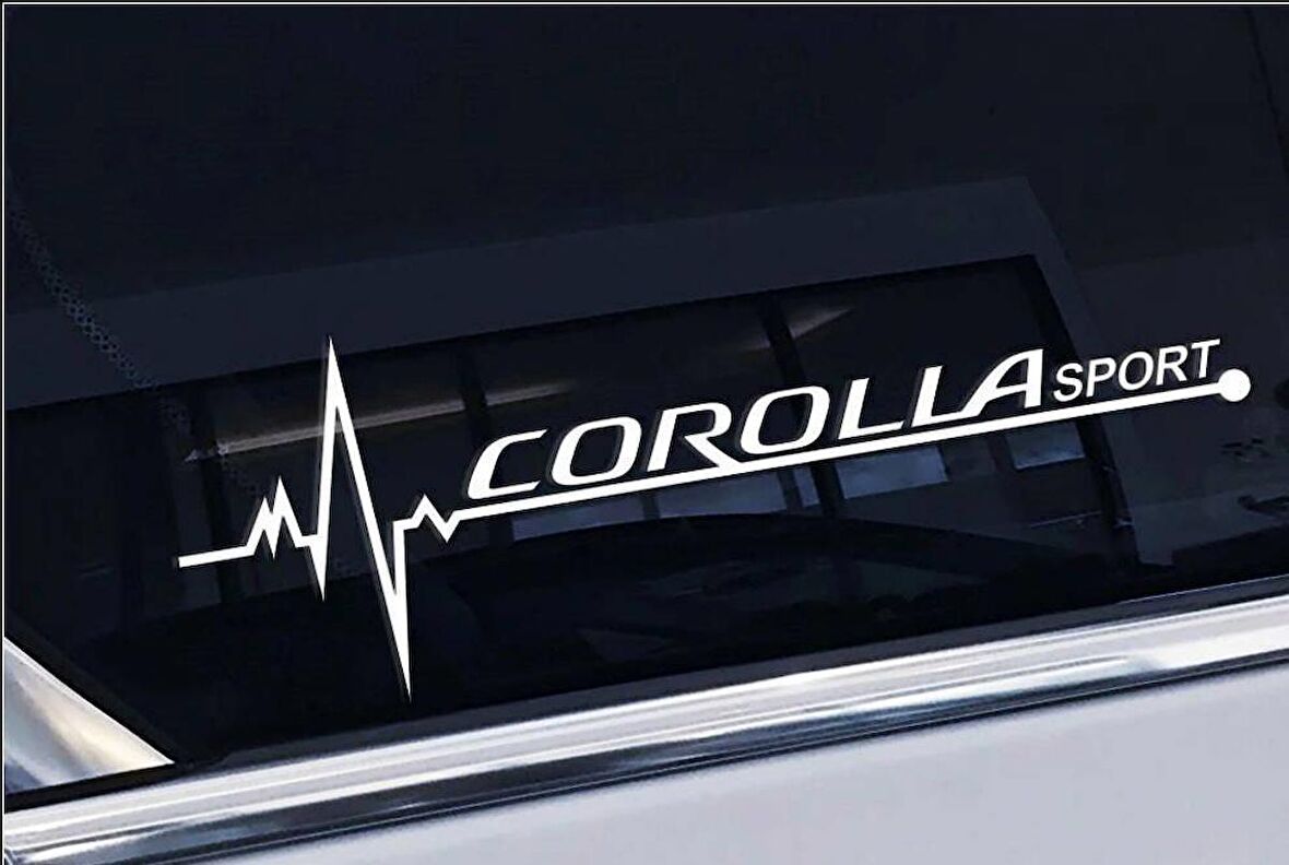 Corolla Nabız Kalp atışı sticker 2 adet kelebek cam