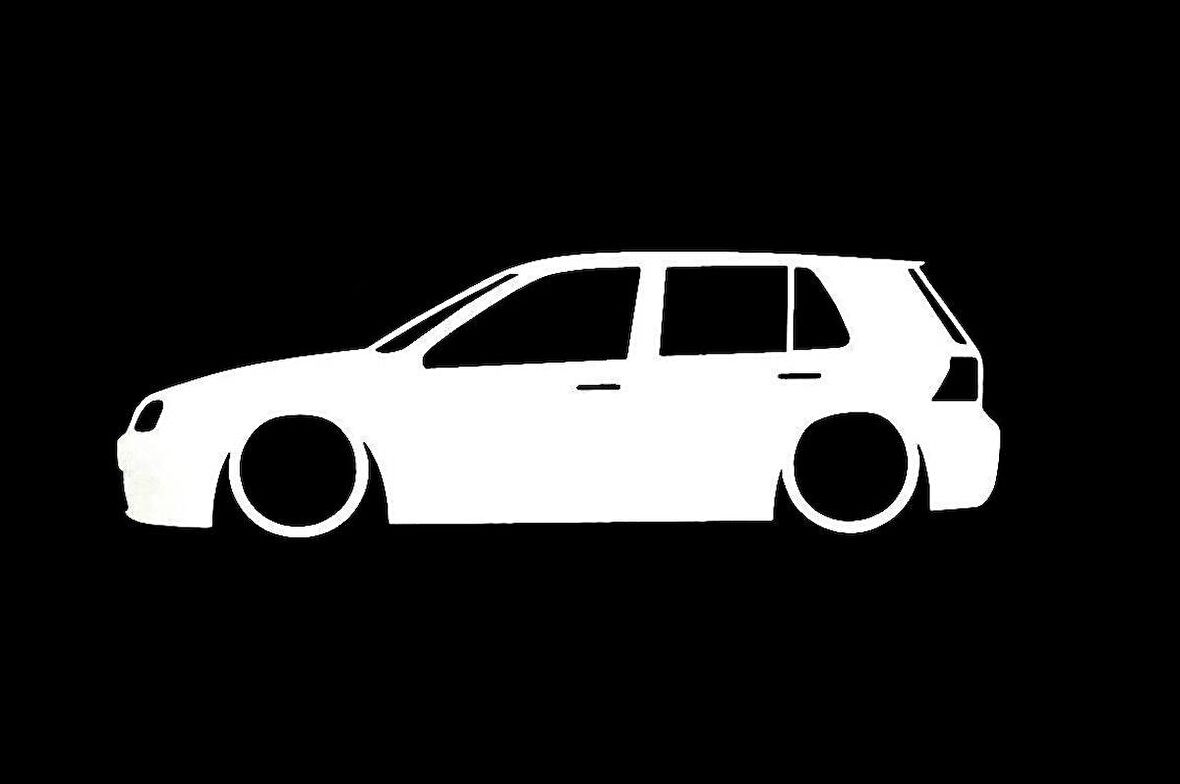 Golf mk4 basık kelebek cam stickeri 2 adet