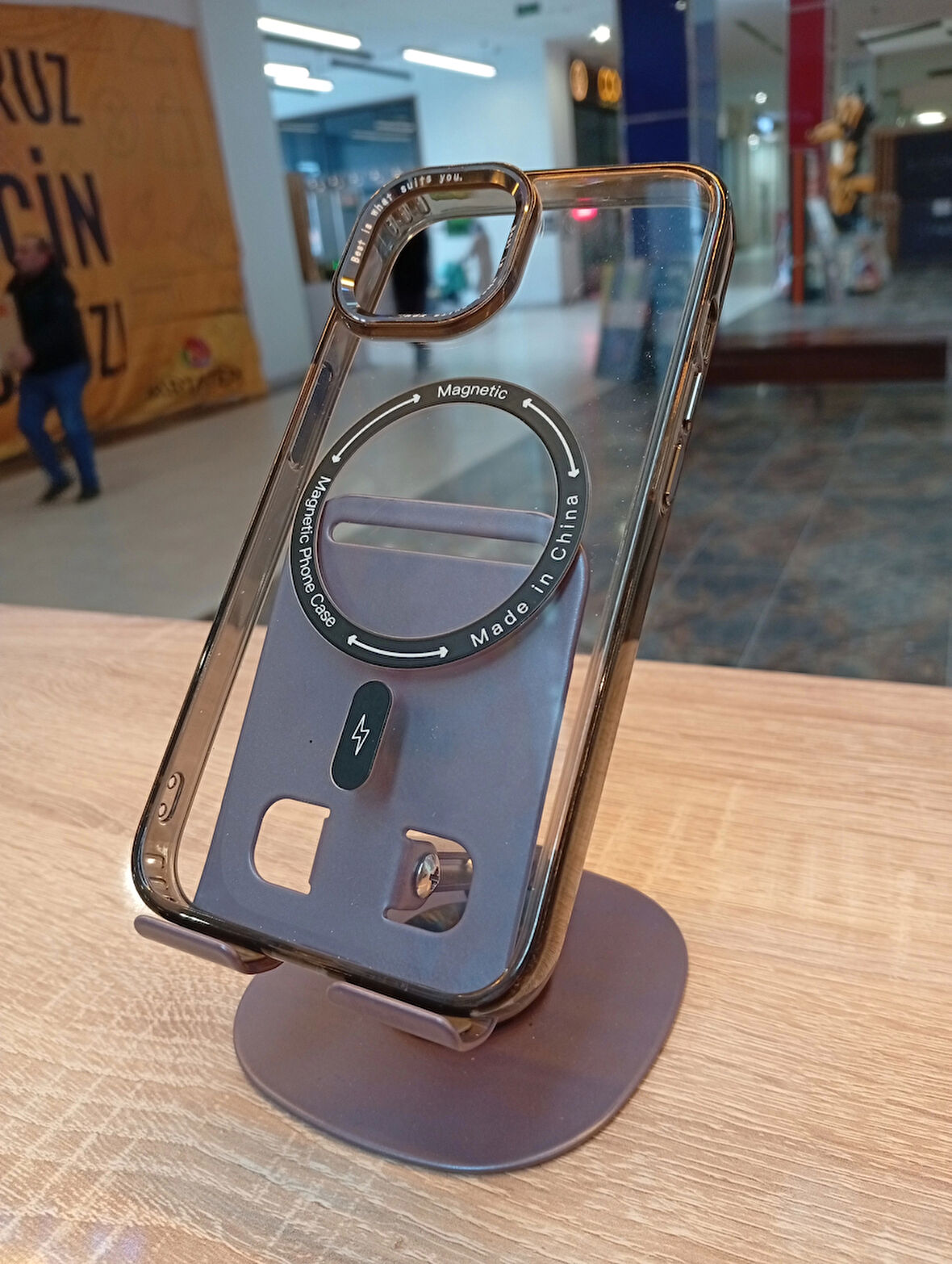 İPhone 13/14 Uyumlu MagSafe Özellikli Mika Malzemeli Darbe Korumalı Kılıf