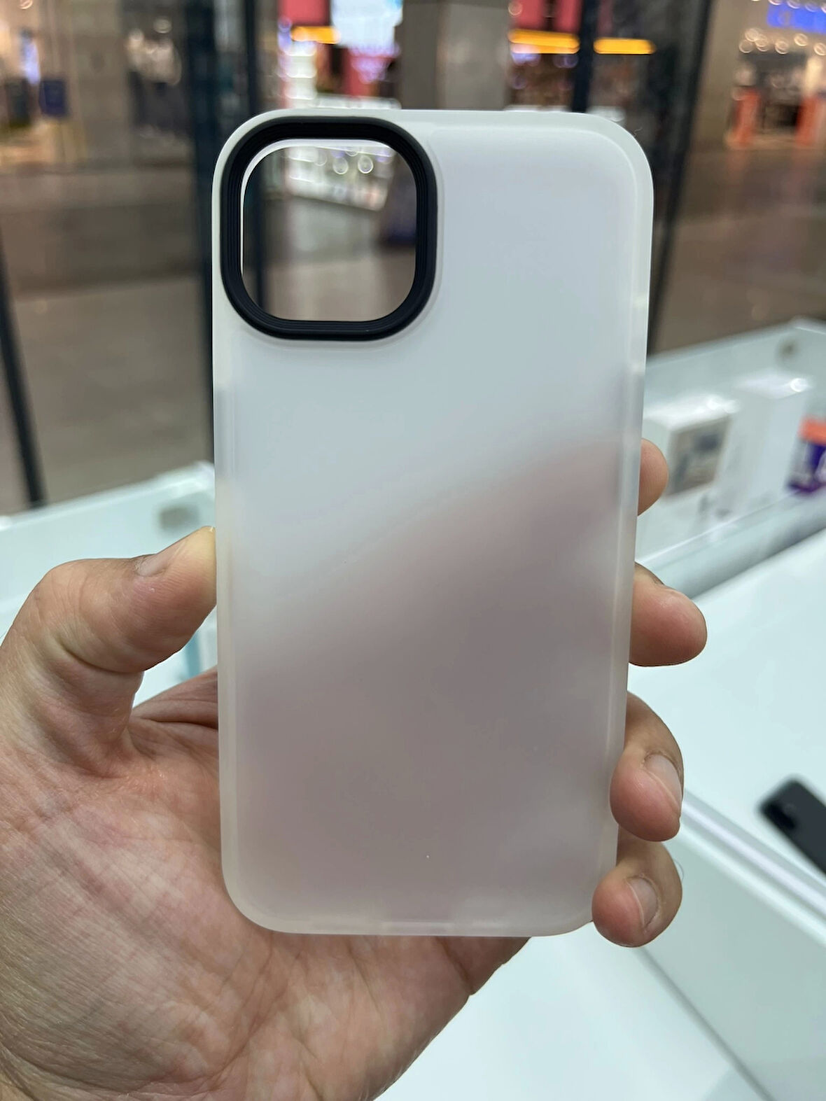 İPhone 13 Uyumlu Beyaz Renk Buzlu Cann Kapak