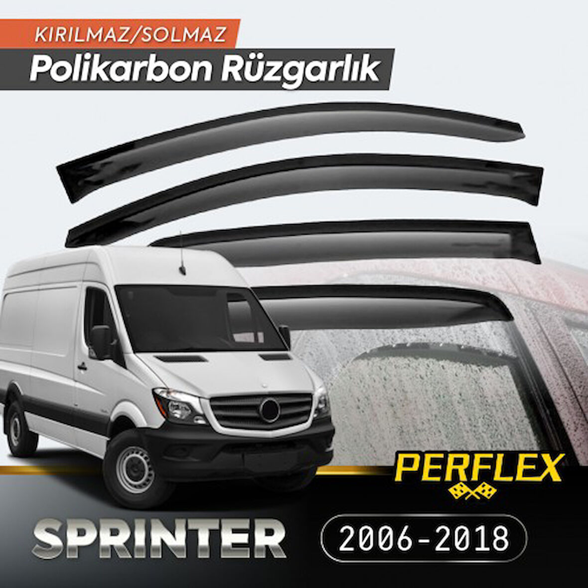 Mercedes Sprinter 2006-2018 Cam Rüzgarlığı V2 Mugen