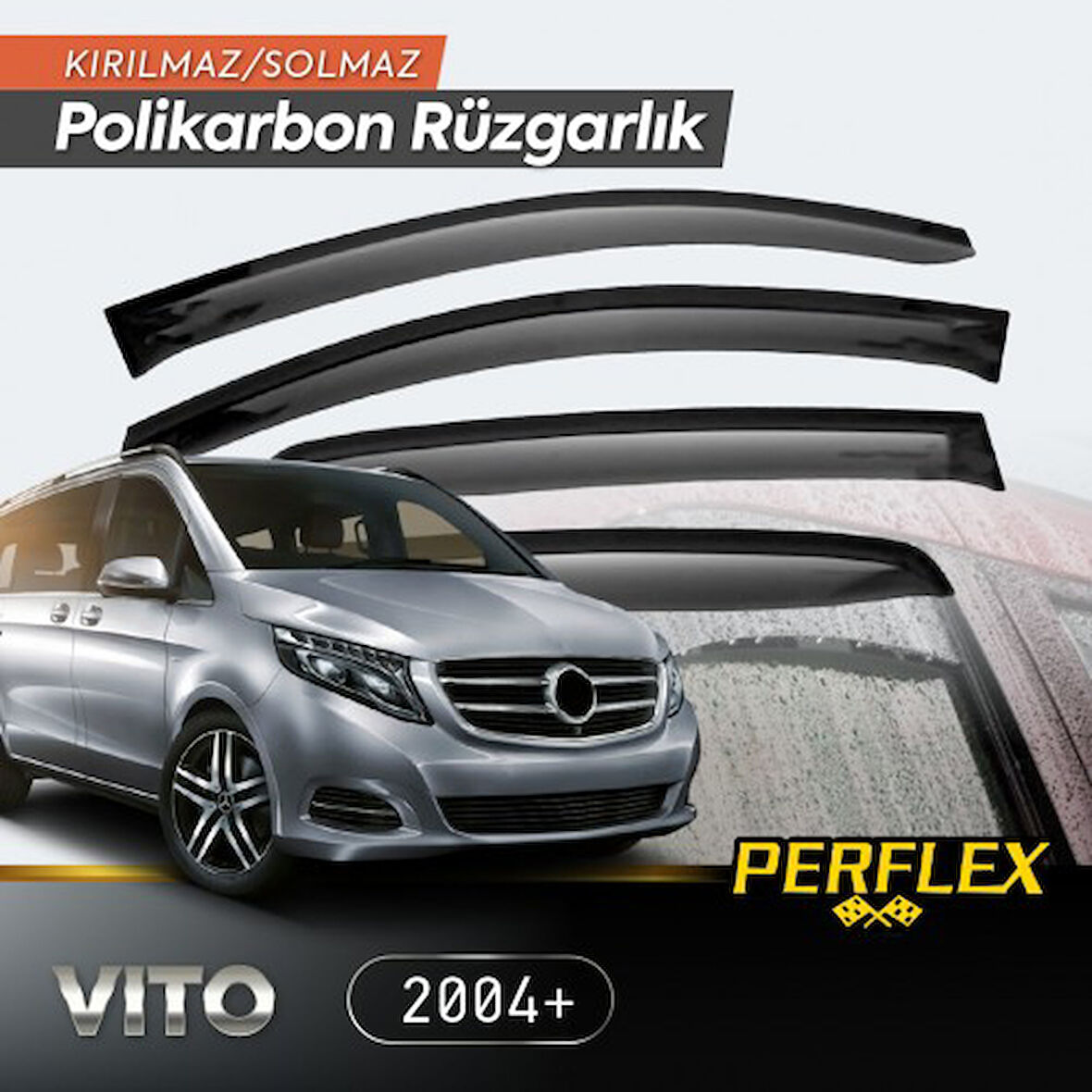 Mercedes Vito 2004+ Cam Rüzgarlığı V2 Düz