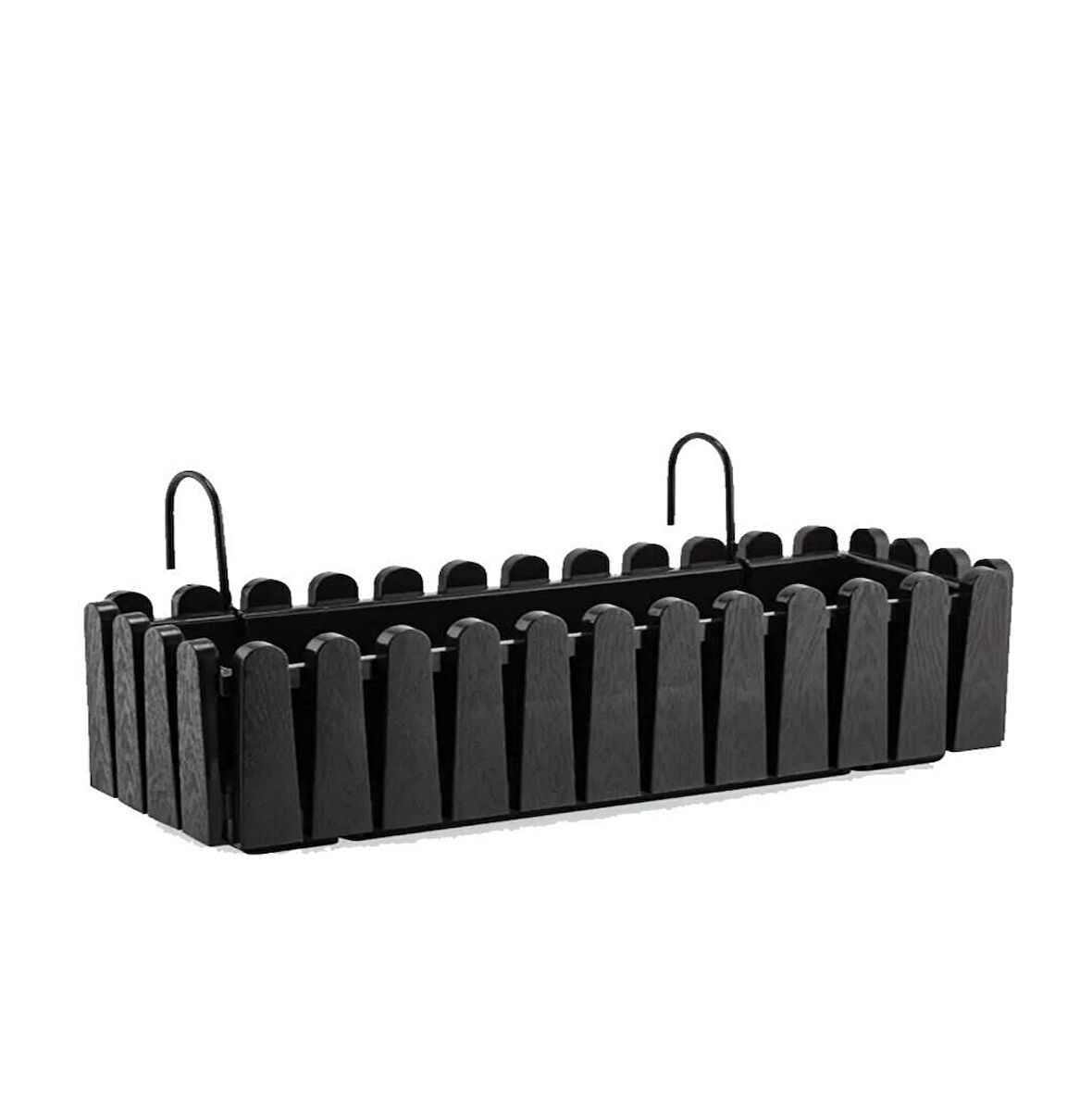 Omnipazar SO-İB03 Antrasit Askılı Balkon Saksı Takım 14 lt No 3 