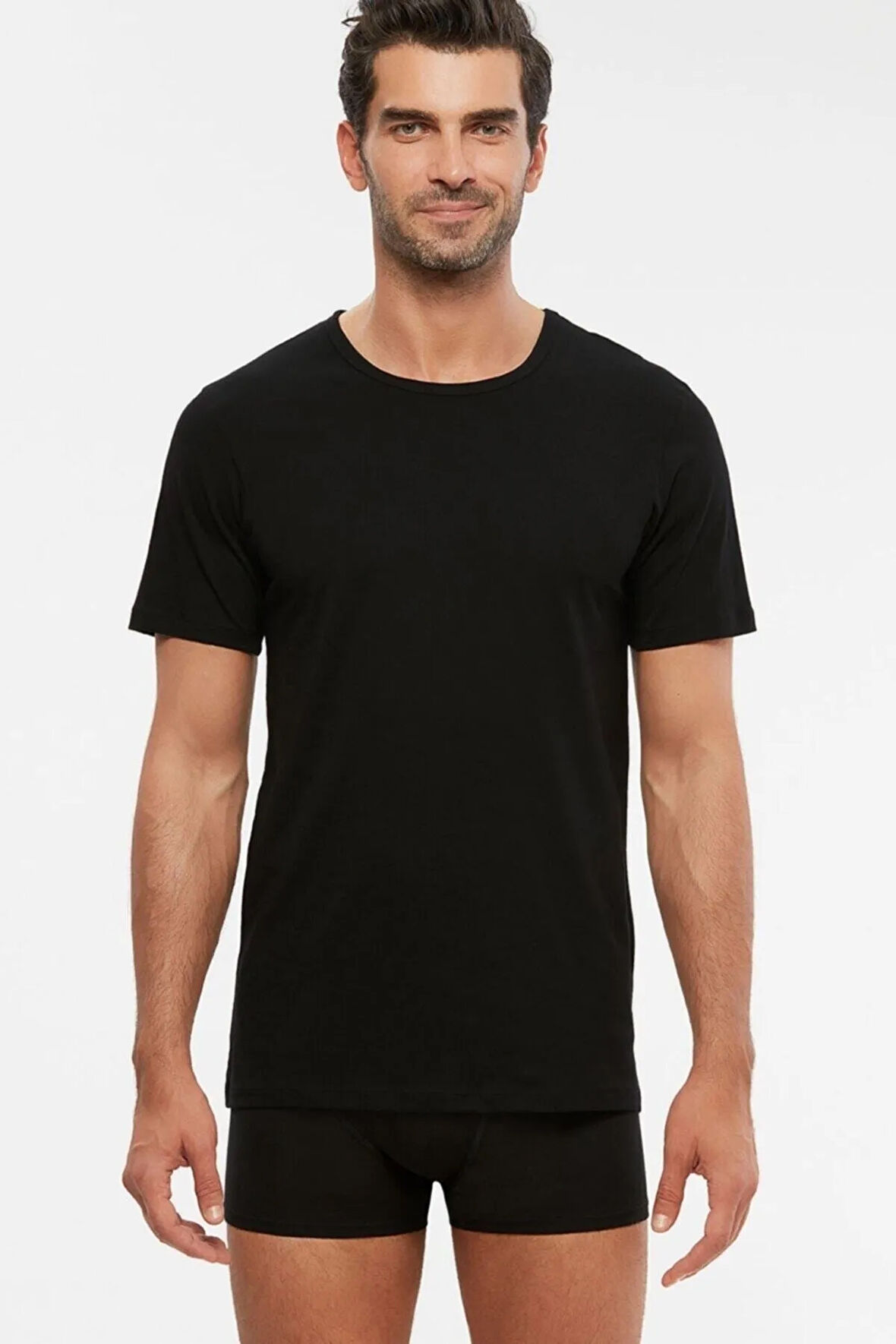 Erkek Penye Bisiklet-yaka Hulio Tshirt Atlet 4 Lü