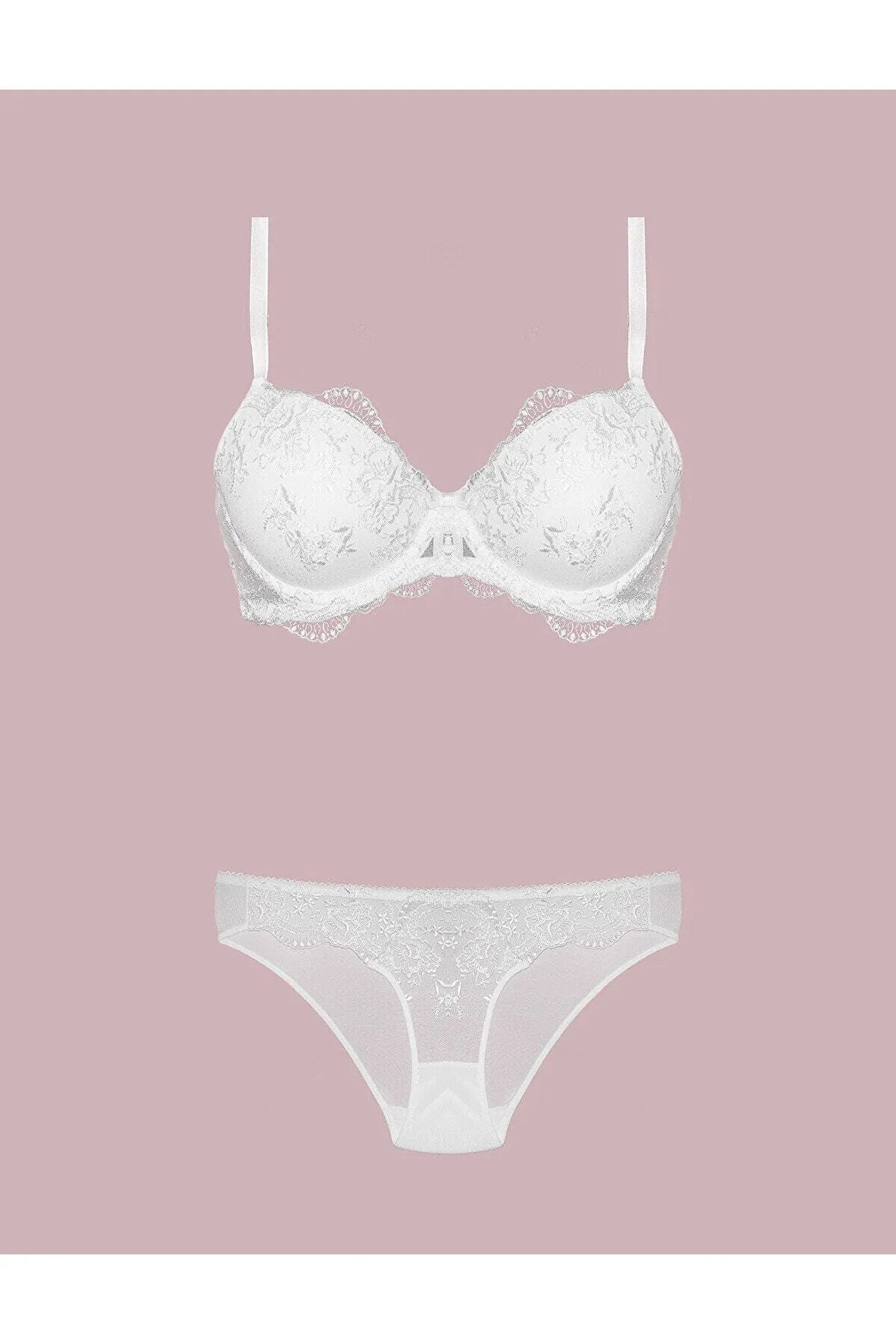 Kadın Siyah Desteksiz Sütyen Ve Külot Takım 80-95b