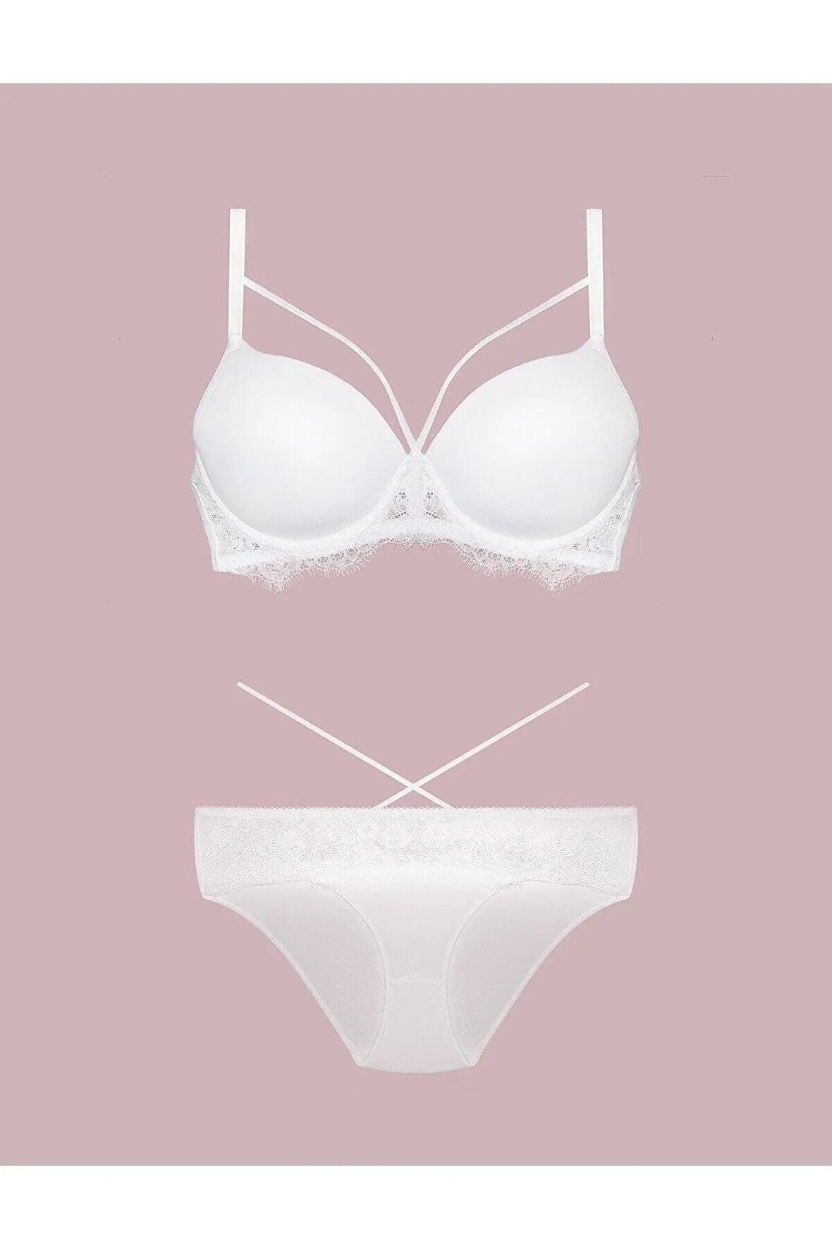 Kadın Desteksiz Sütyen Ve Külot Takım 80-95b