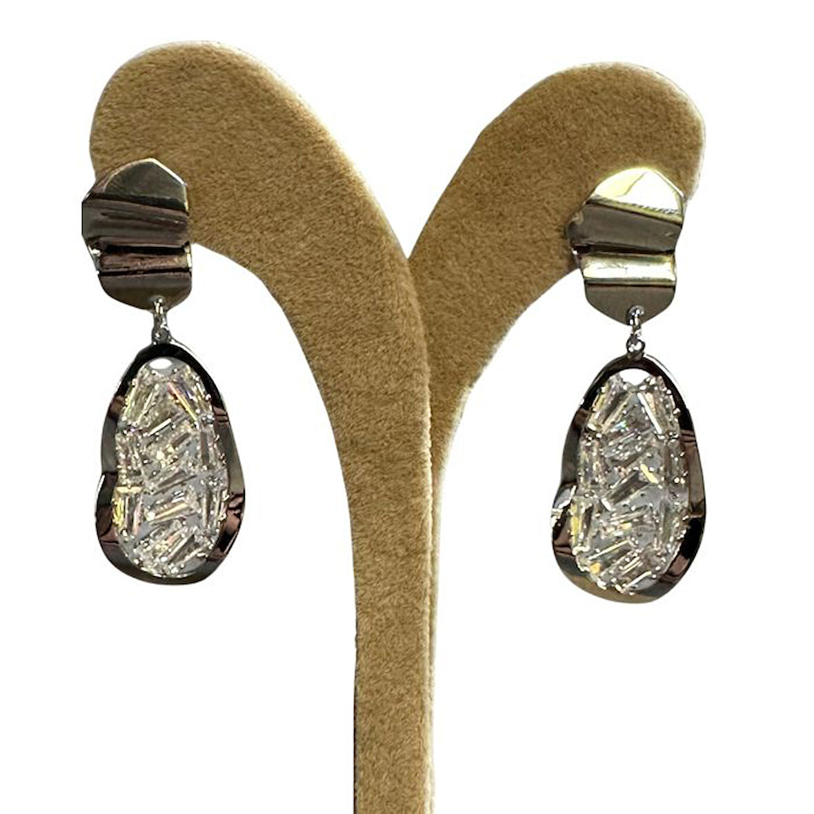 Uretti - İREM 3914 5018 Baget Taş Süslemeli Uzun Küpe