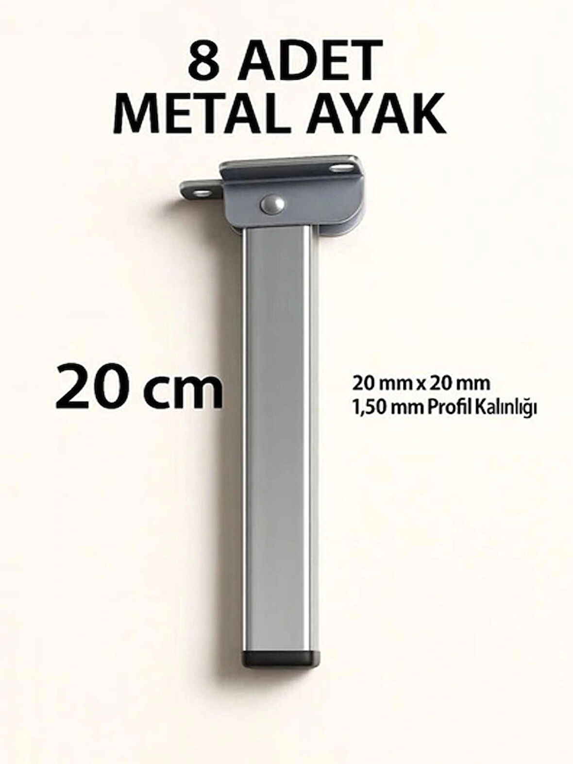  8li Katlanır Metal Yer Sofrası Ayağı Yer Masası Ayağı 20 cm