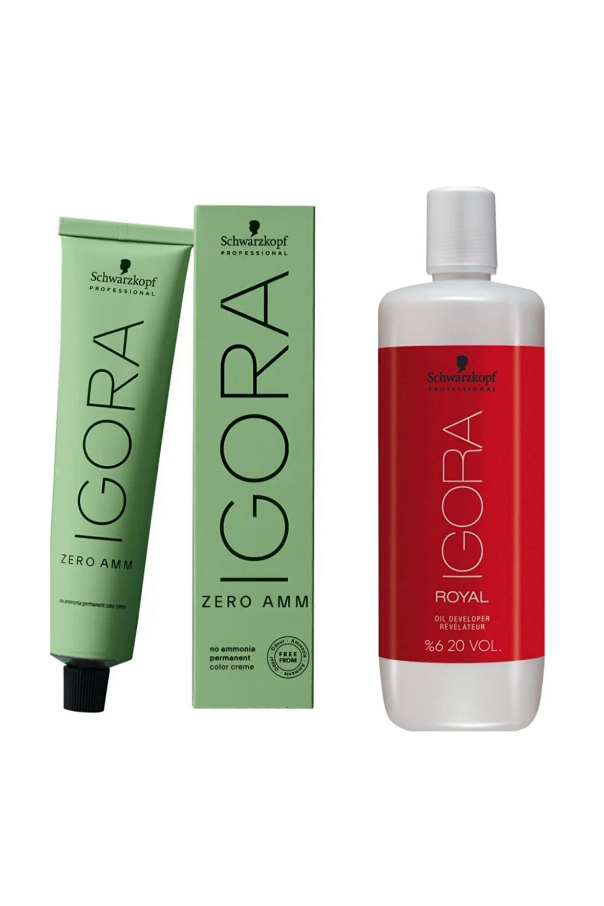 7 Adet Igora Zero Amm 5-00 Saç Boyası + Oksidan 1000 ml