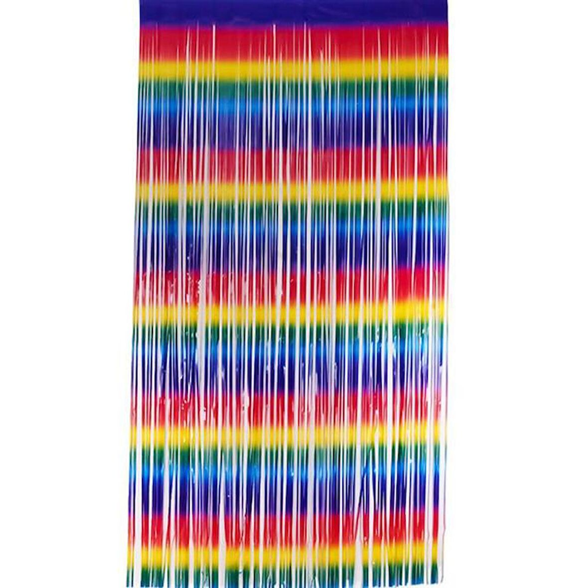 Metalize Rengarenk  Arka Fon Süs 100x200 cm