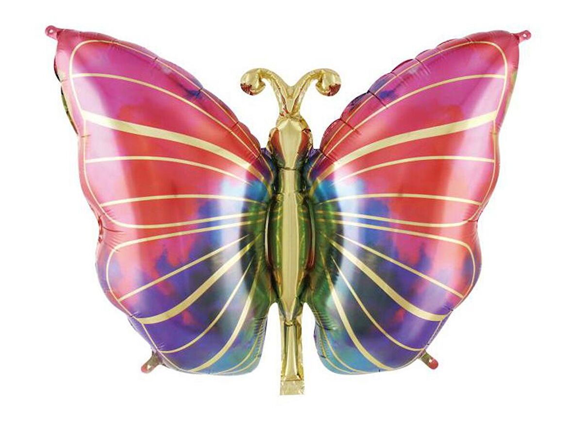 Kelebek Folyo Balon Renkli