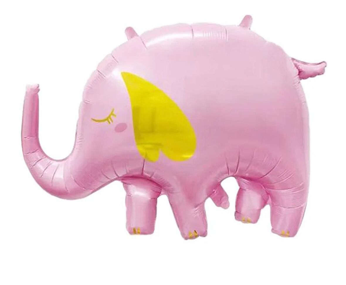 Pembe Fil Folyo Balon 84x59 cm