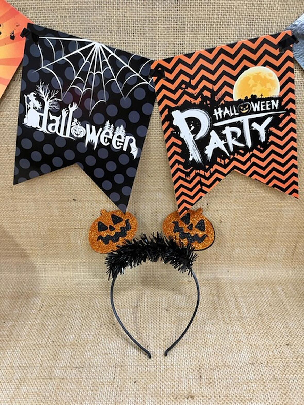 Halloween Taç Bal Kabağı Parlak