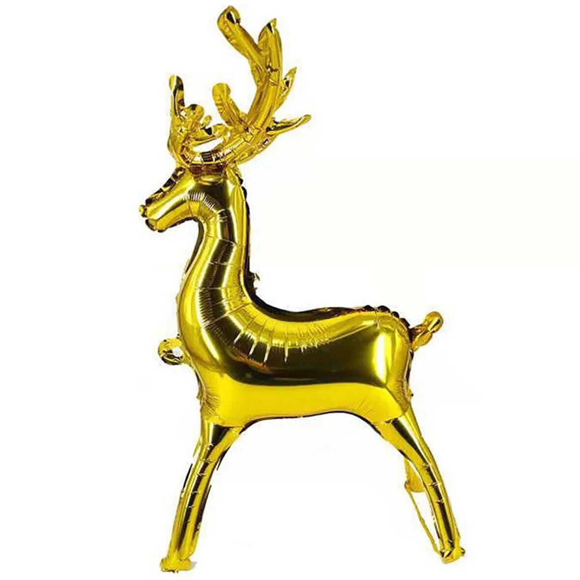 Ayaklı Gold Geyik 3D Büyük Folyo Balon 122x83,5 cm