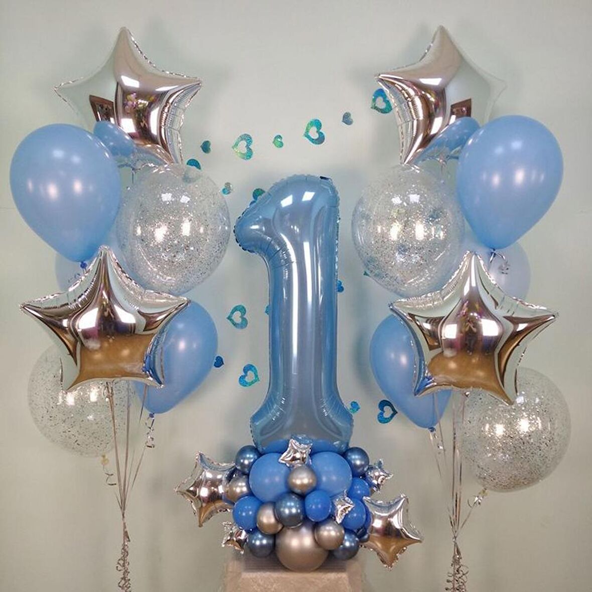 Mavi 1 Yaş Balon Seti