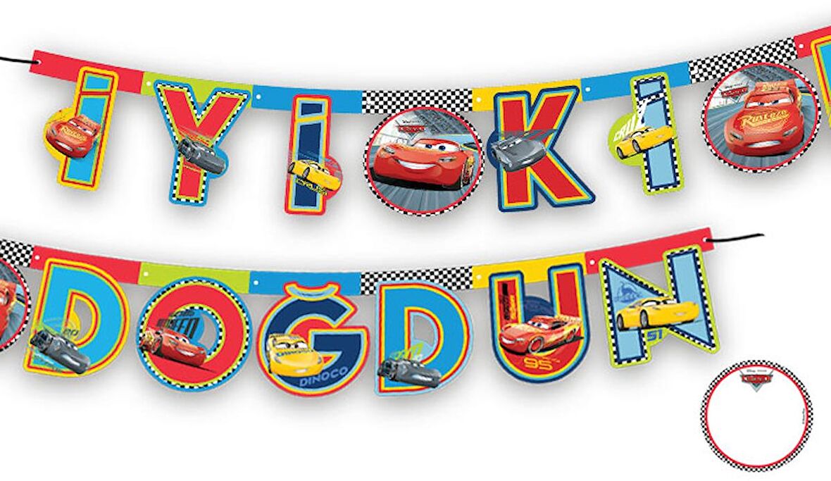 Cars Temalı İyi Ki Doğdun Banner 210 cm