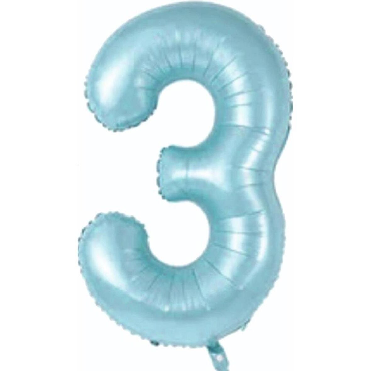 3 Rakam Açık Mavi Folyo Balon 76 cm