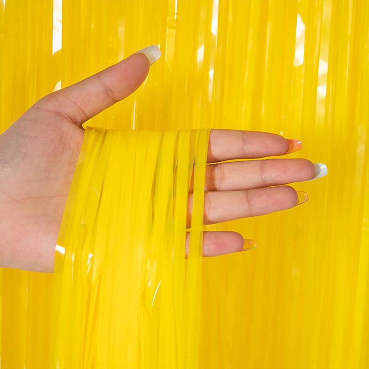 Makaron Sarı Arka Fon Süs 100x200 cm