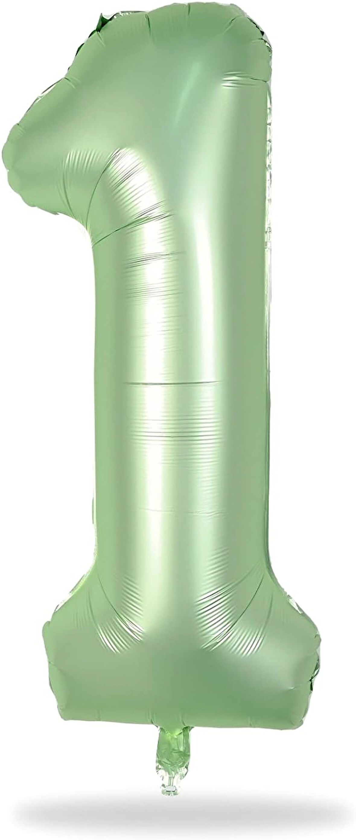 1 Rakam Retro Yeşil Folyo Balon 34 inç 76 cm