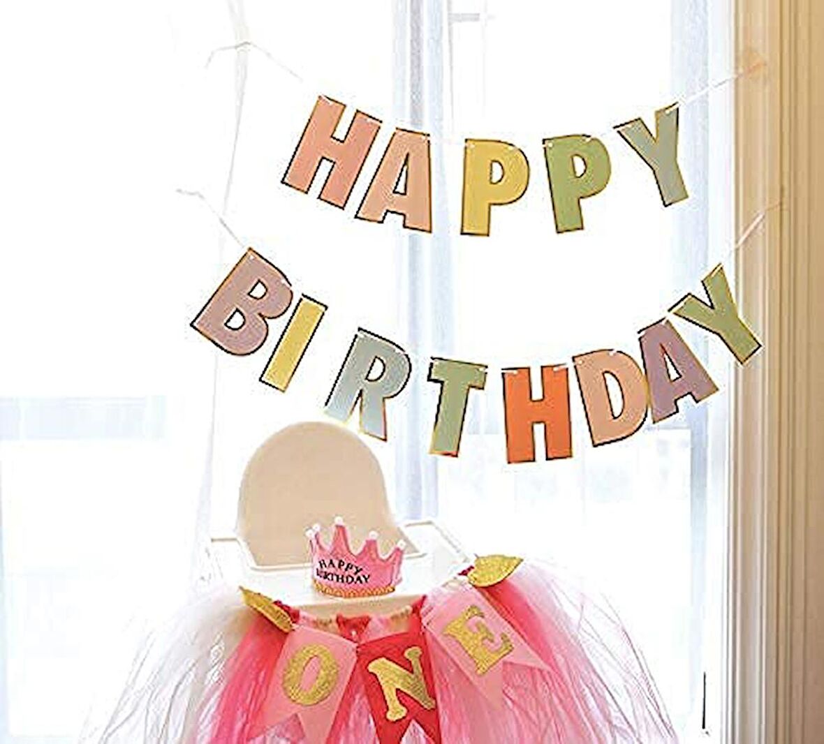 Happy Bırthday Gold Varak Baskılı Banner 200x17 cm