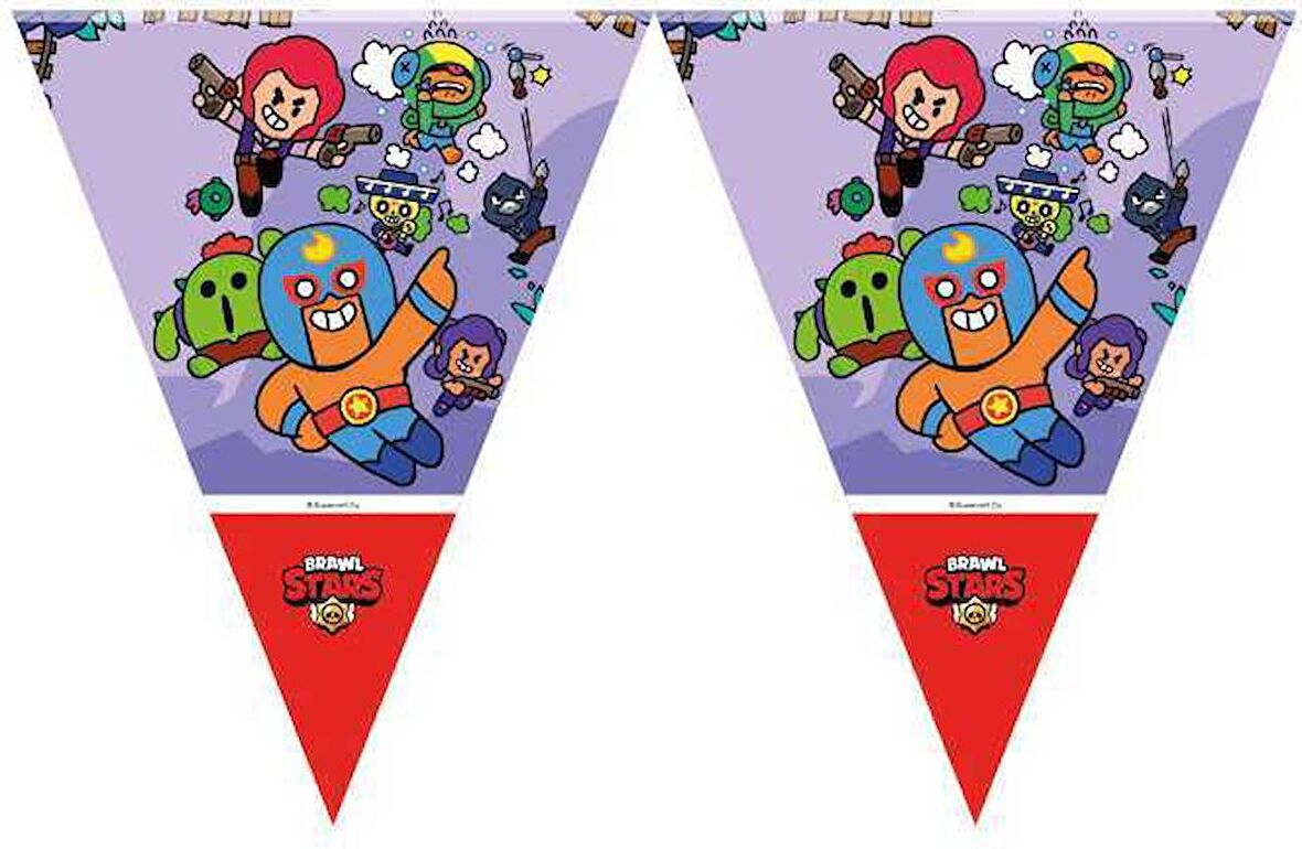 Brawl Star Üçgen Bayrak Set