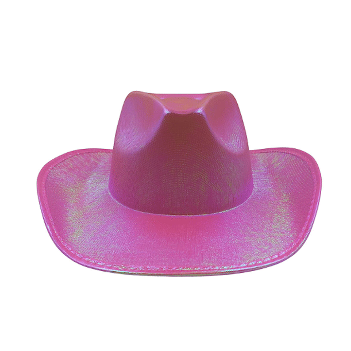 Pembe Neon Hologramlı Kovboy Şapka 32x39x14 cm