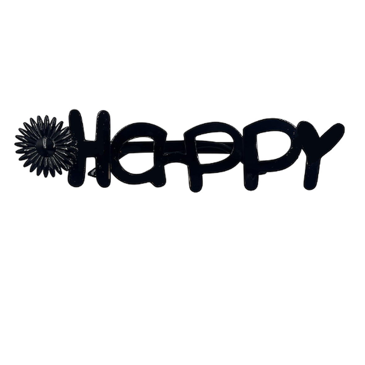 Parti Gözlük Çiçekli Happy Siyah