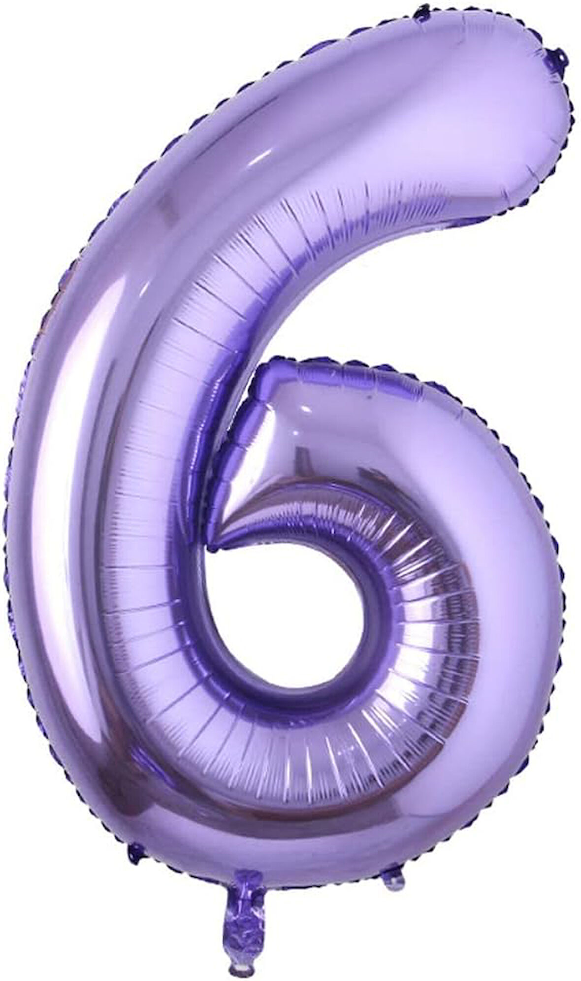 6 Rakam Mor Folyo Balon 40 inç 100 cm