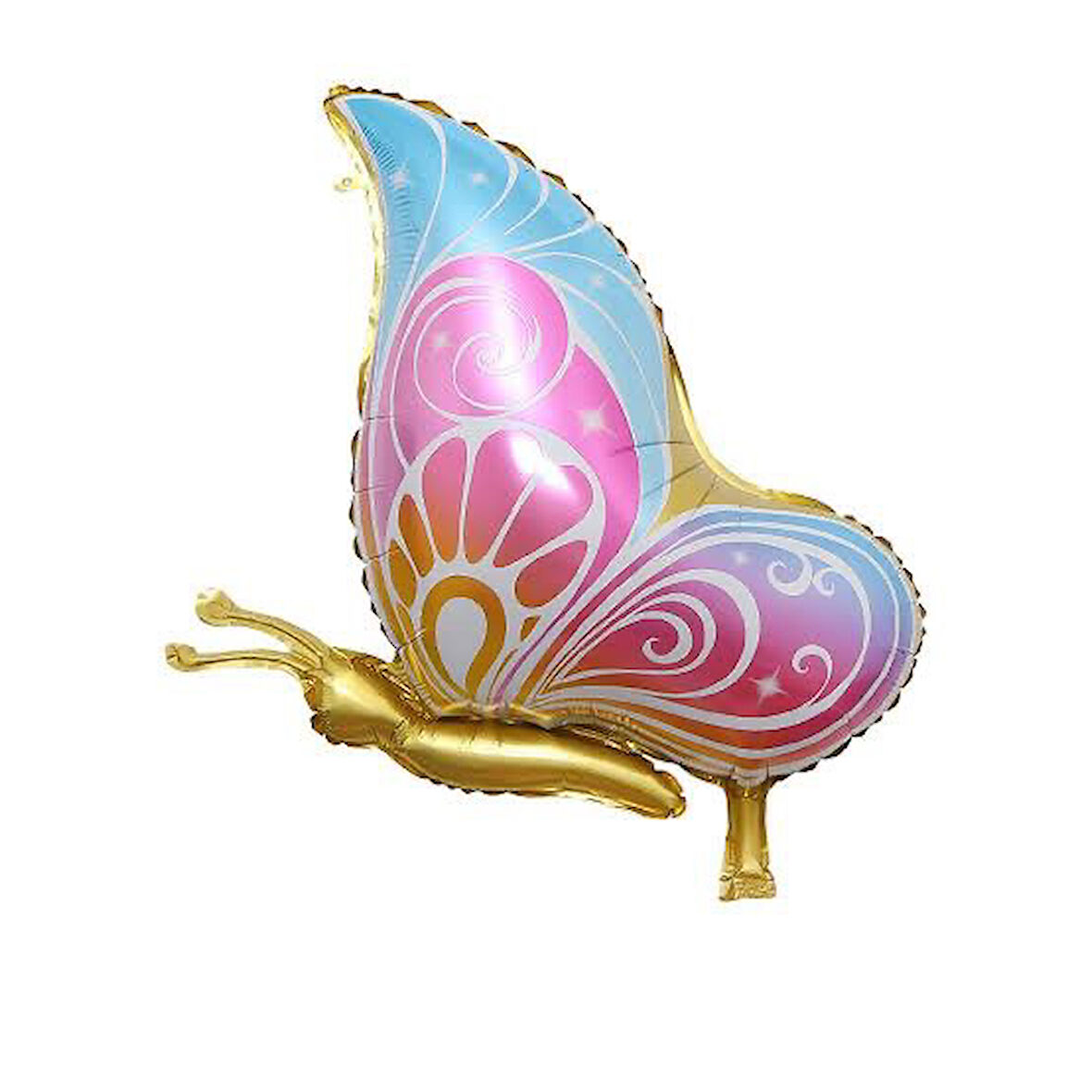 Gold Detaylı Kelebek Folyo Balon 68x57 cm