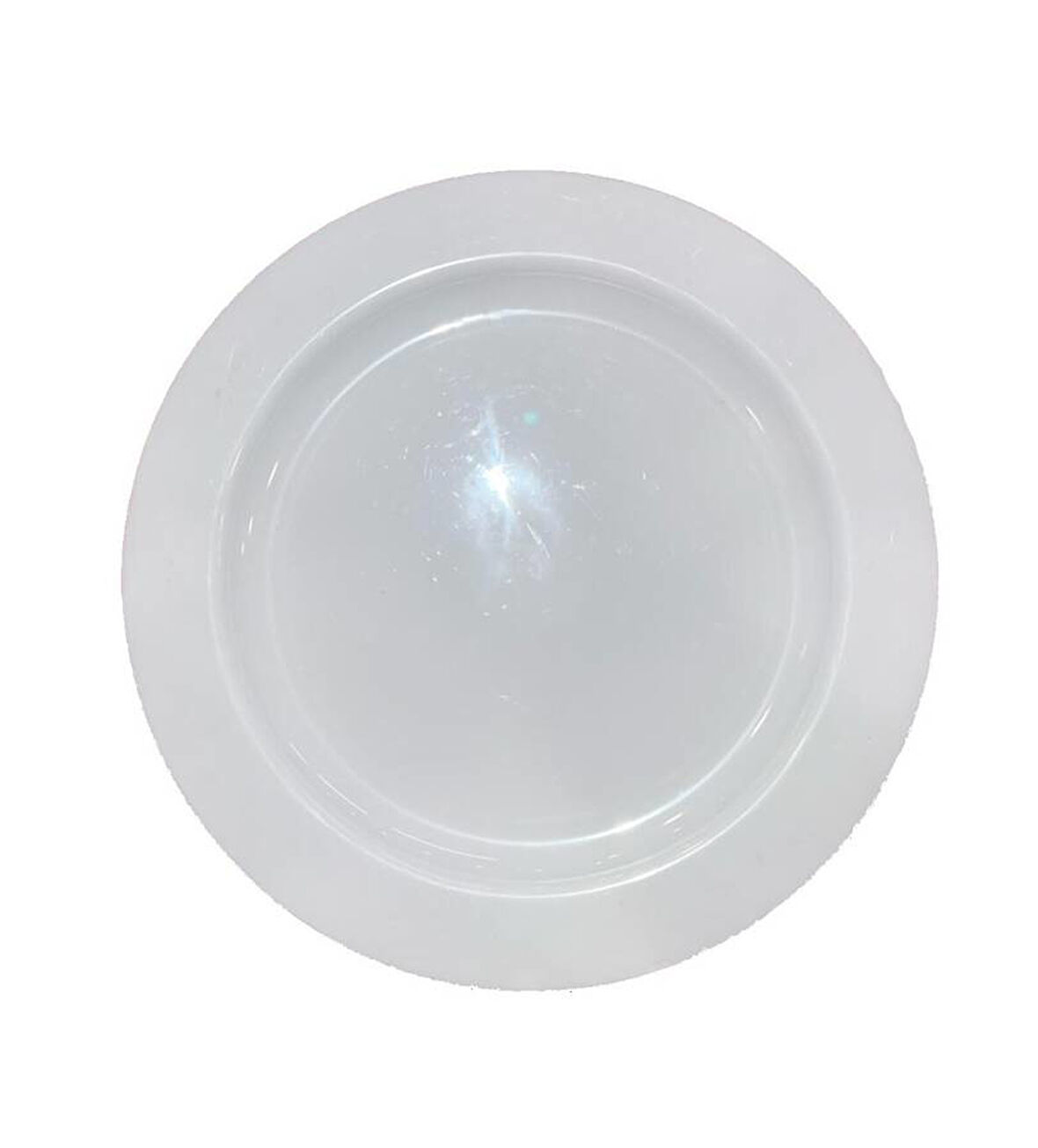 Plastik Porselen Görünümlü Beyaz Tabak 19 cm 10 lu