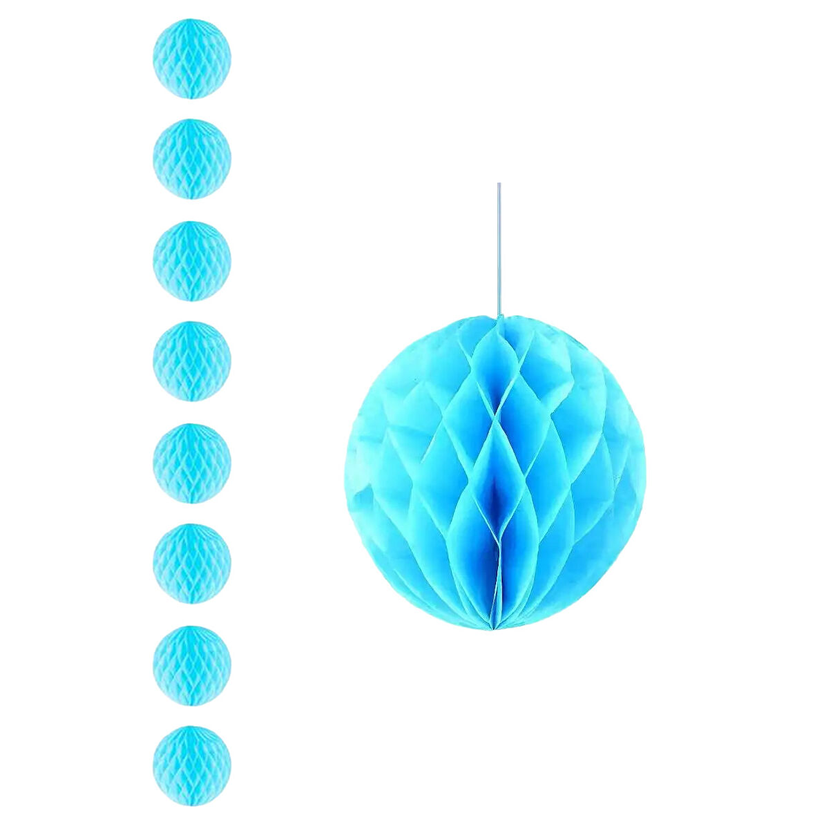 Mavi Petek Süs 10 cm 8 li