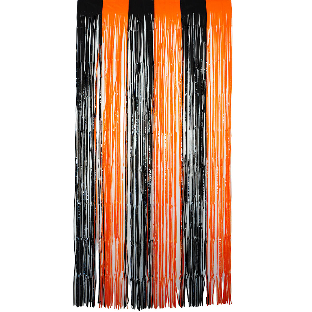 Metalize Siyah Turuncu Halloween Arka Fon Süs 100x200 cm