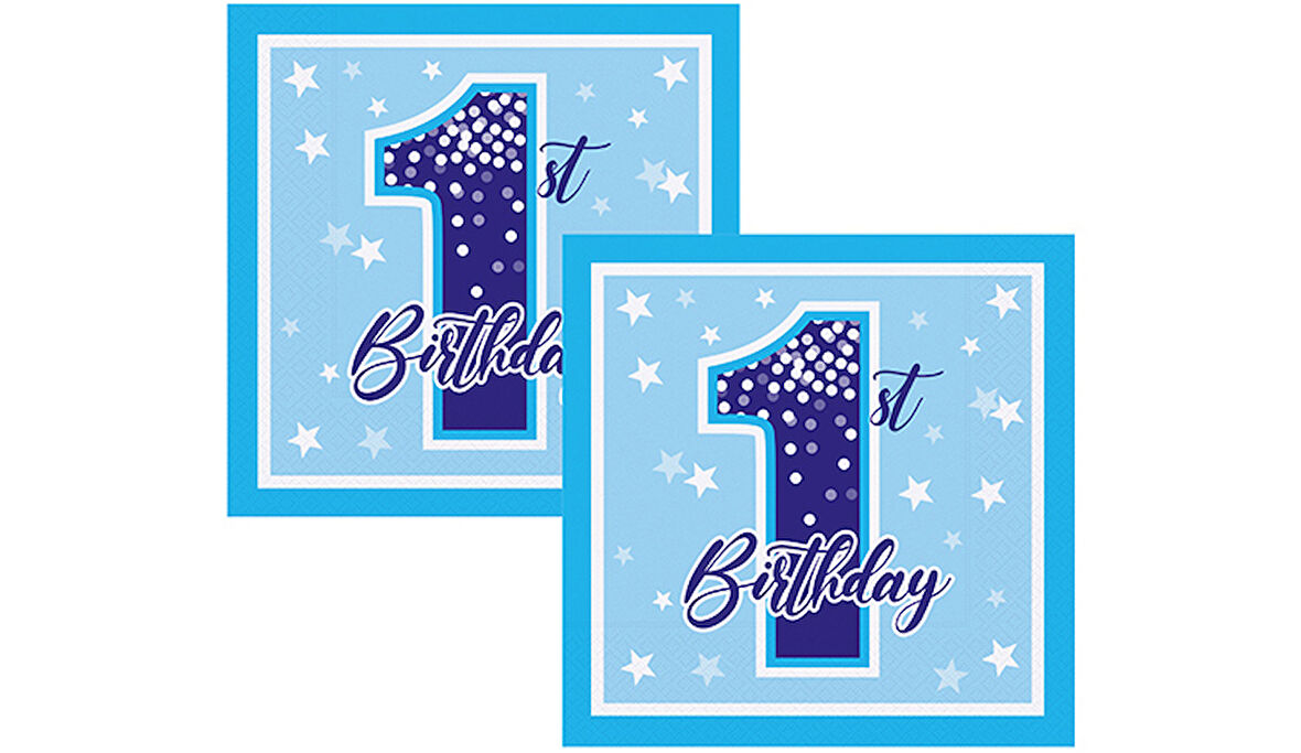 1 Yaş Fırst Bırthday Stars Boy Peçete 16 lı