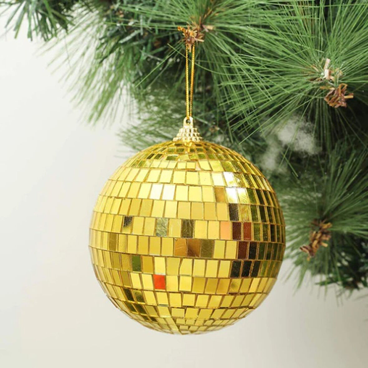 Disco Topu Aynalı Gold 8 cm 3 lü