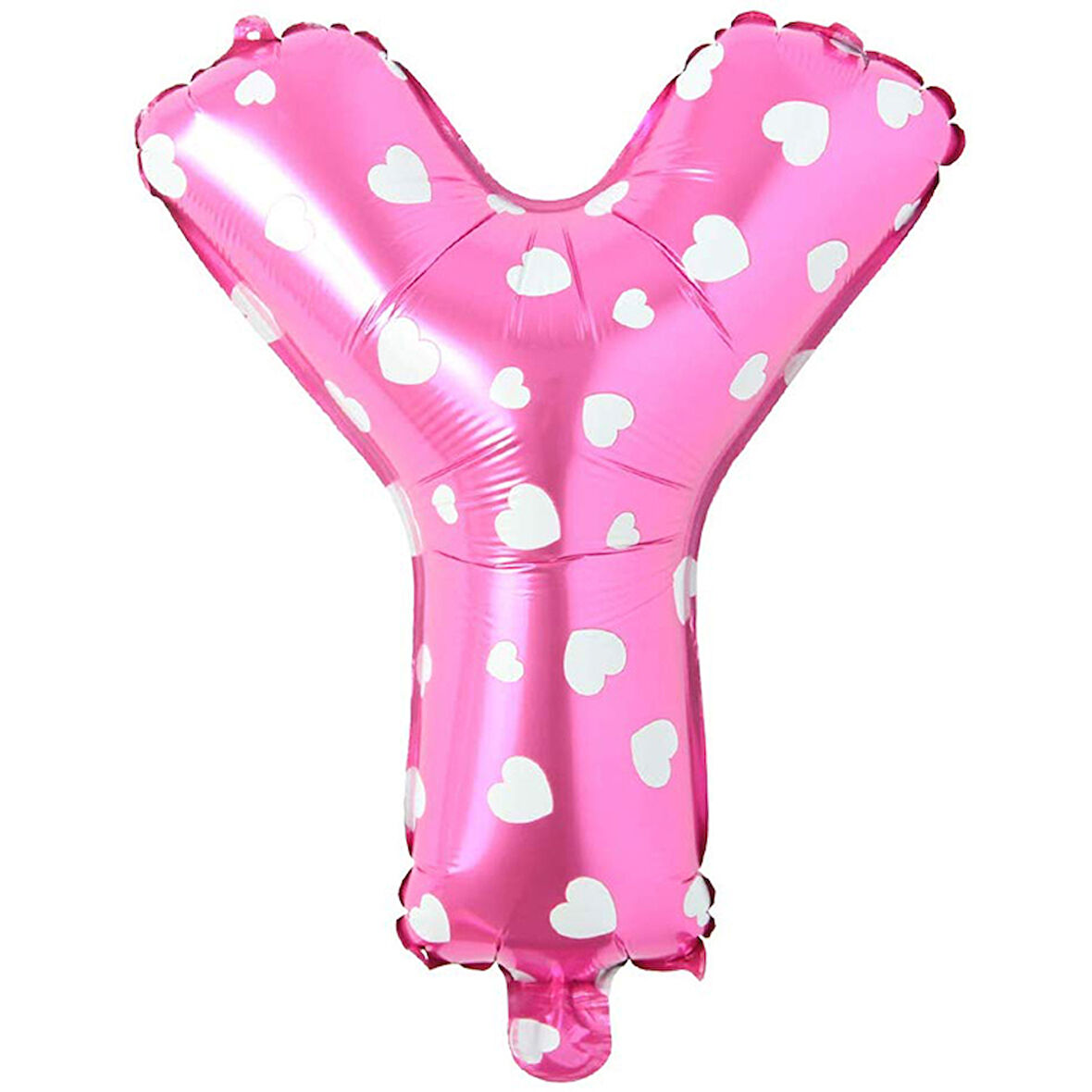 Y Harf Pembe Folyo Balon 16 inç 36 cm