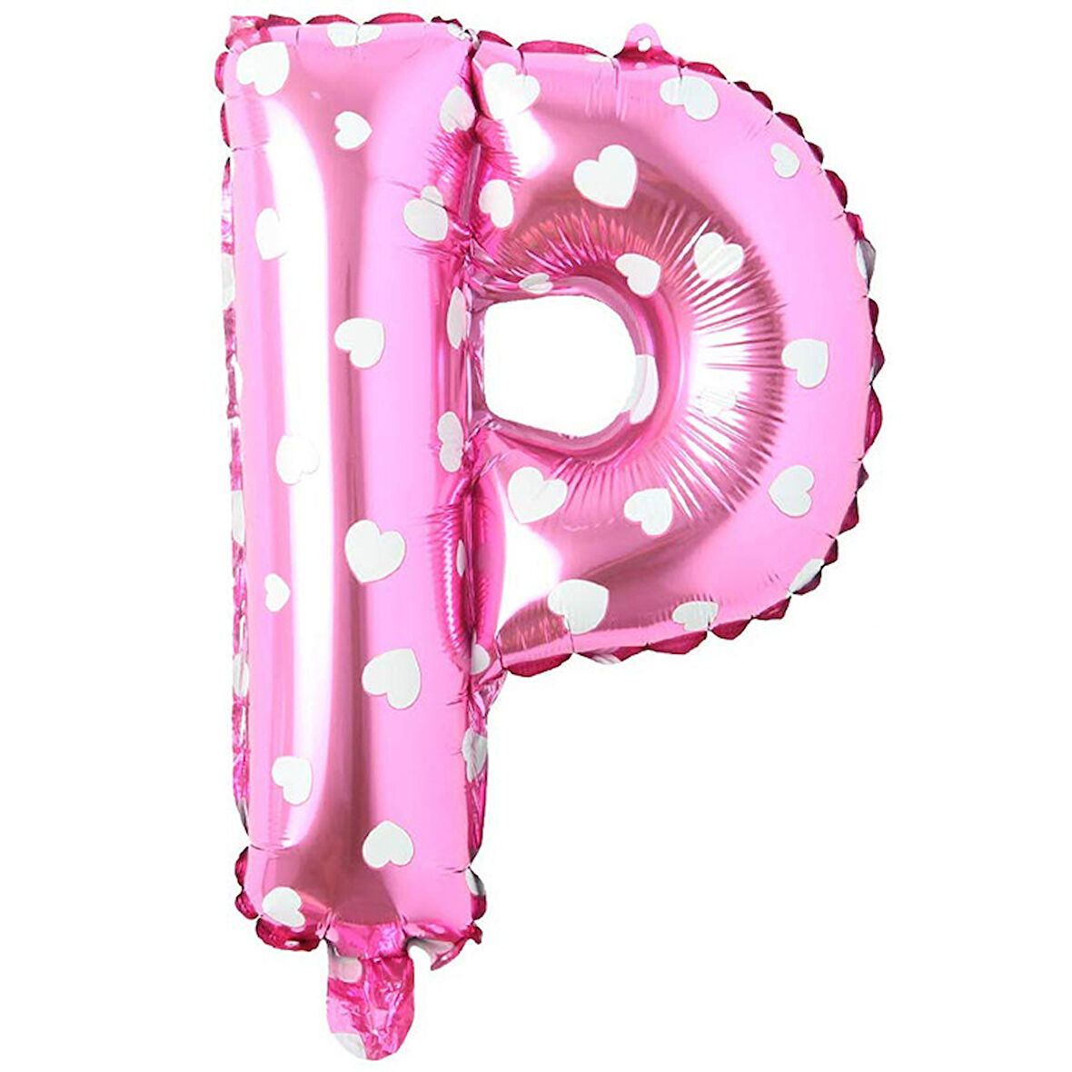 P Harf Pembe Folyo Balon 16 inç 36 cm