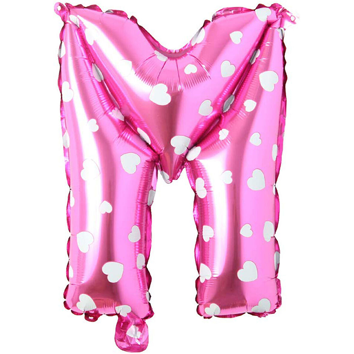 M Harf Pembe Folyo Balon 16 inç 36 cm