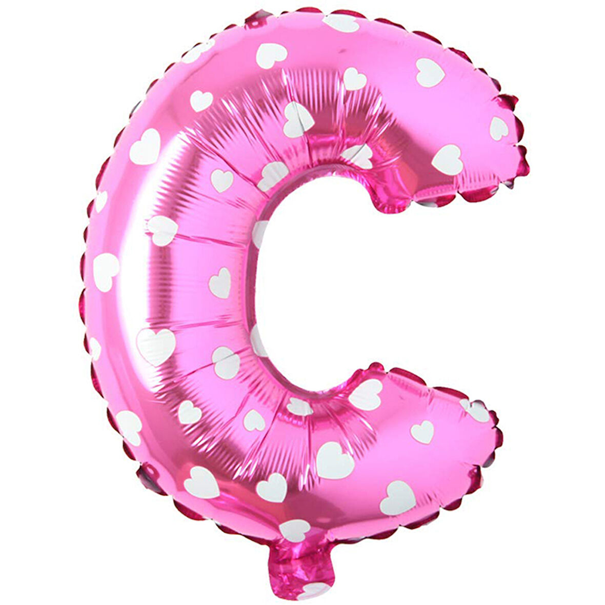C Harf Pembe Folyo Balon 16 inç 36 cm