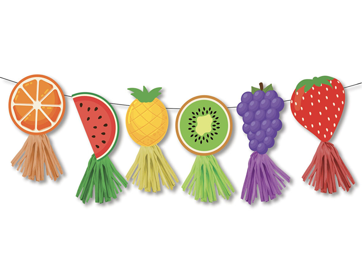 Meyve Temalı Özel Kesim Dekoratif Banner 165 cm