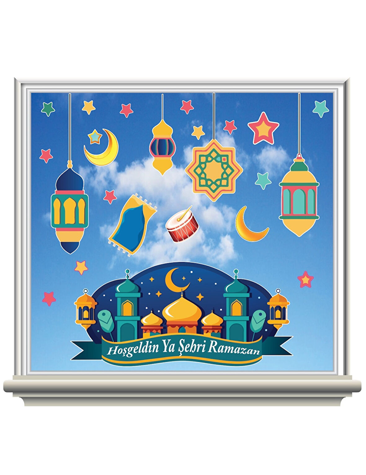 Hoşgeldin Ya Şehri Ramazan Temalı Sticker 50x70 cm