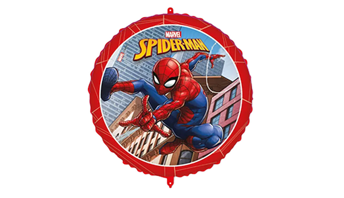 Spıderman Temalı Yuvarlak Folyo Balon46 cm