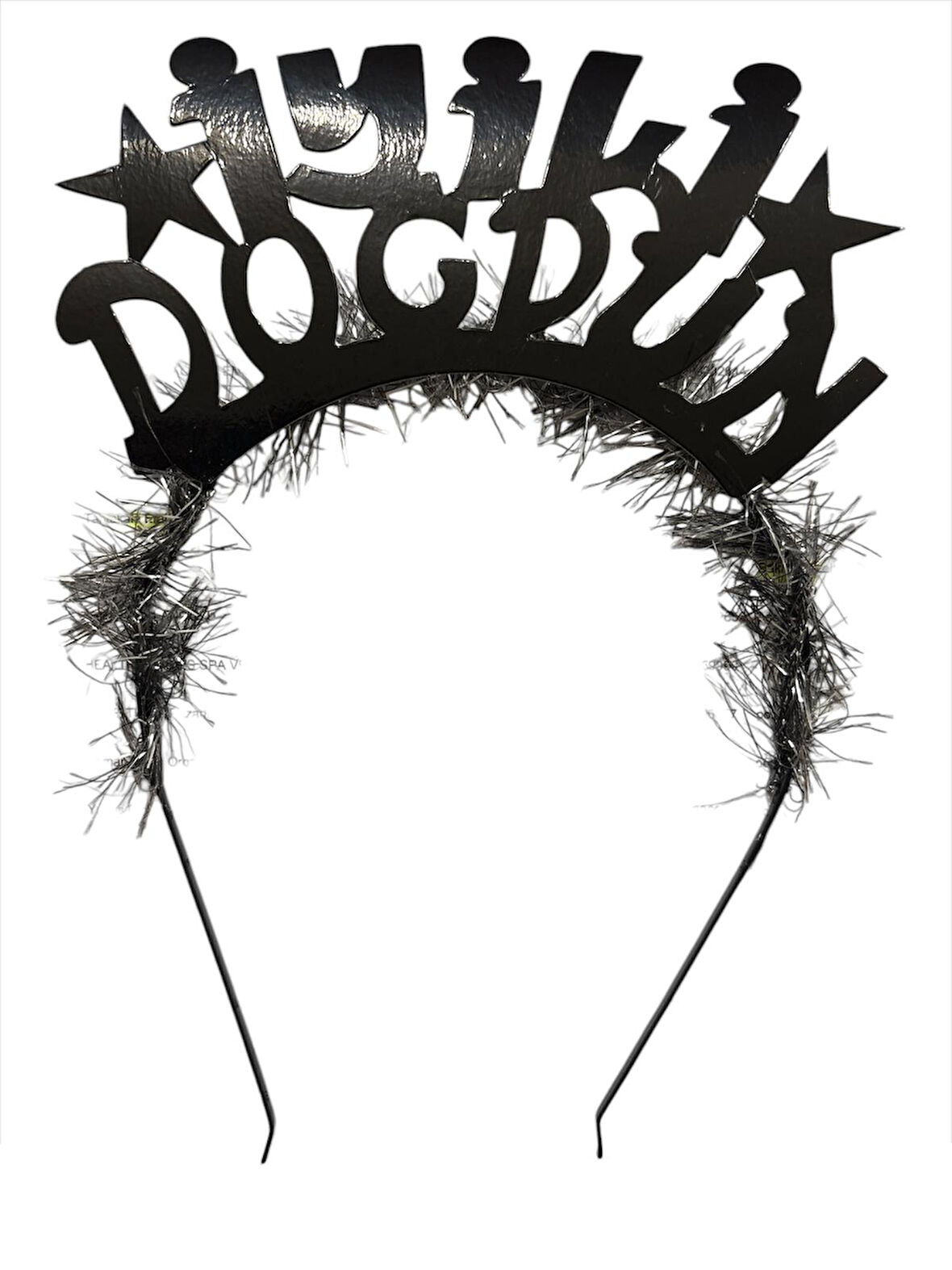 İyi Ki Doğdun Siyah Yazılı Metal Taç