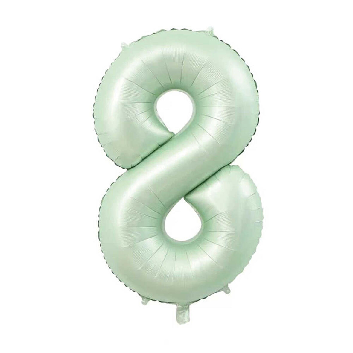 8 Rakam Retro Yeşil Folyo Balon 34 inç 76 cm