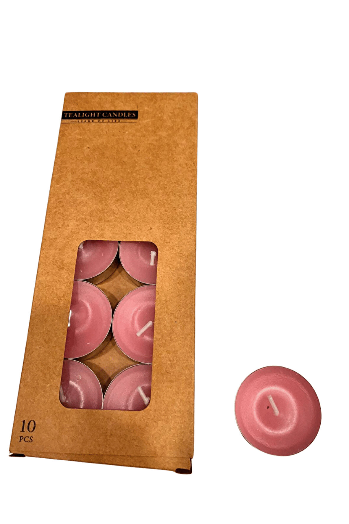 10 Gr Kokulu Tealight Mum Pembe 10 Adet