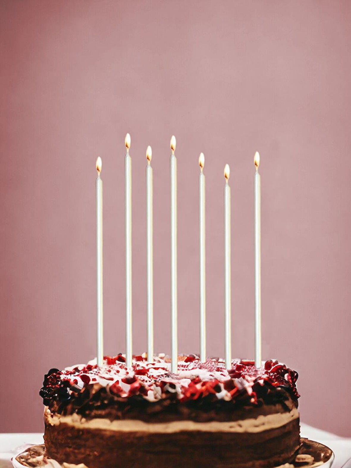 İnci Beyazı Mum 6 lı 20 cm