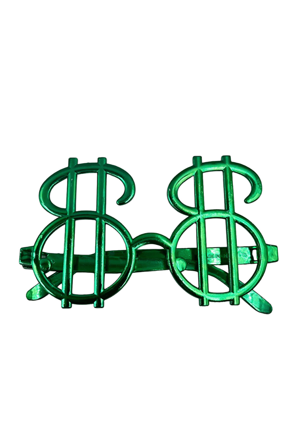 Parti Gözlük Plastik Camsız Dolar Temalı Yeşil 14x6 cm