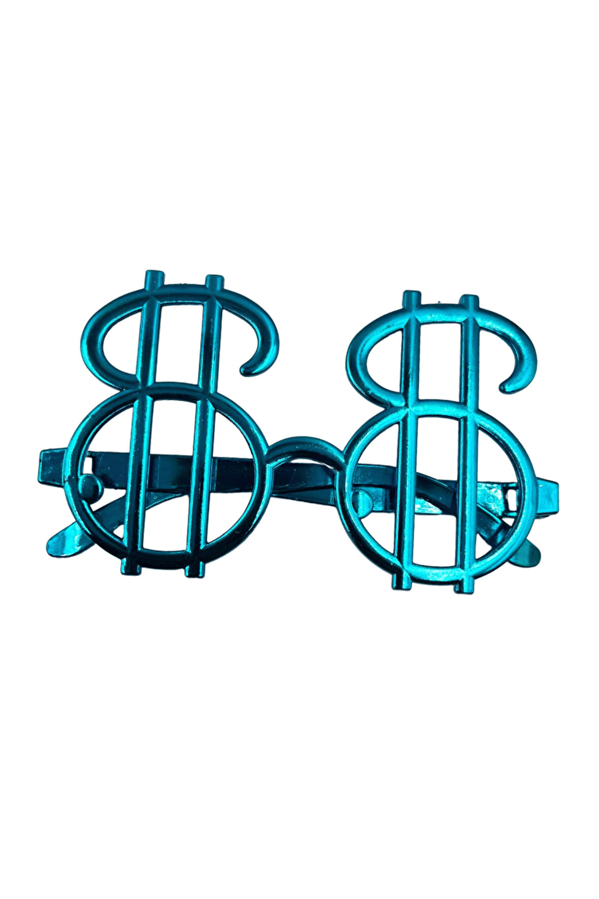 Parti Gözlük Plastik Camsız Dolar Temalı Mavi 14x6 cm